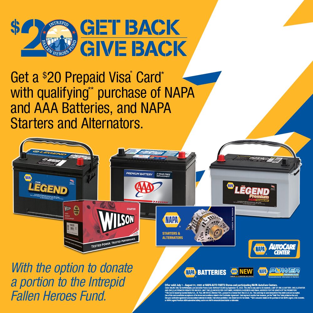 Give Back with NAPA Batteries