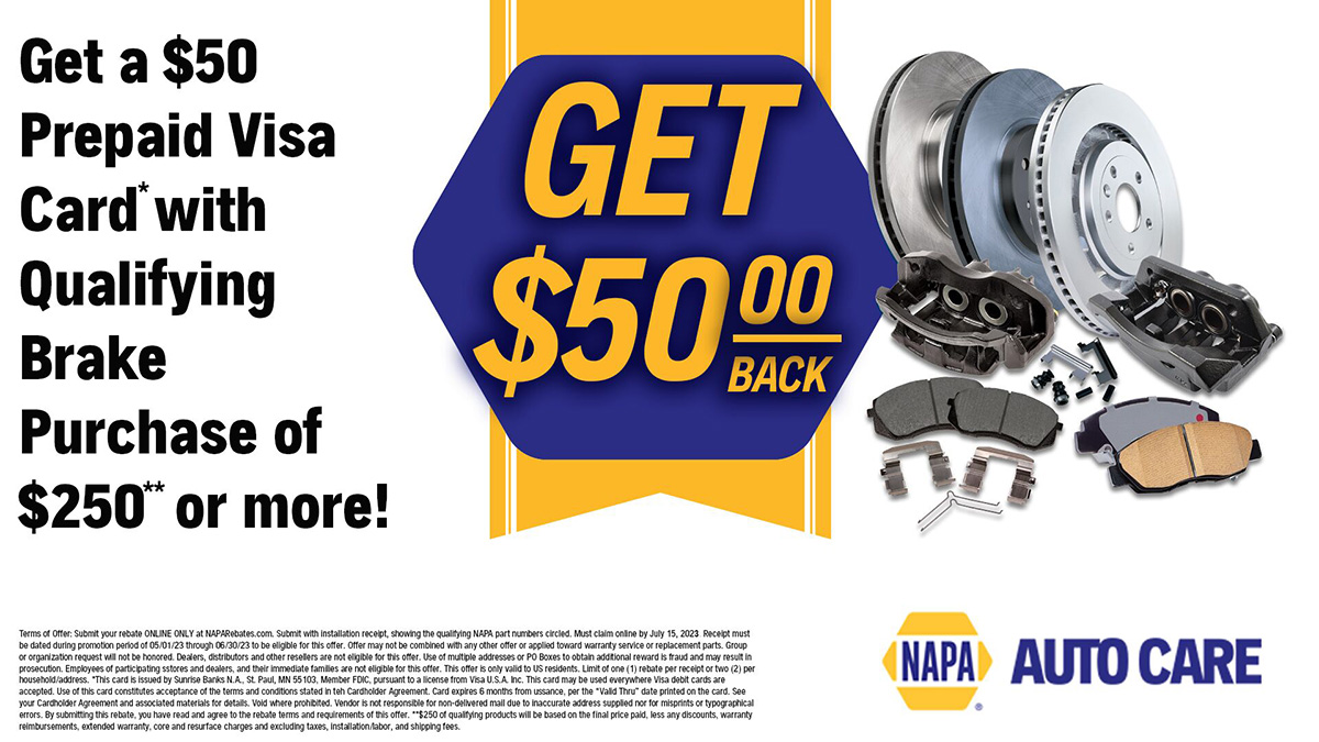 Get $50 NAPA Brakes