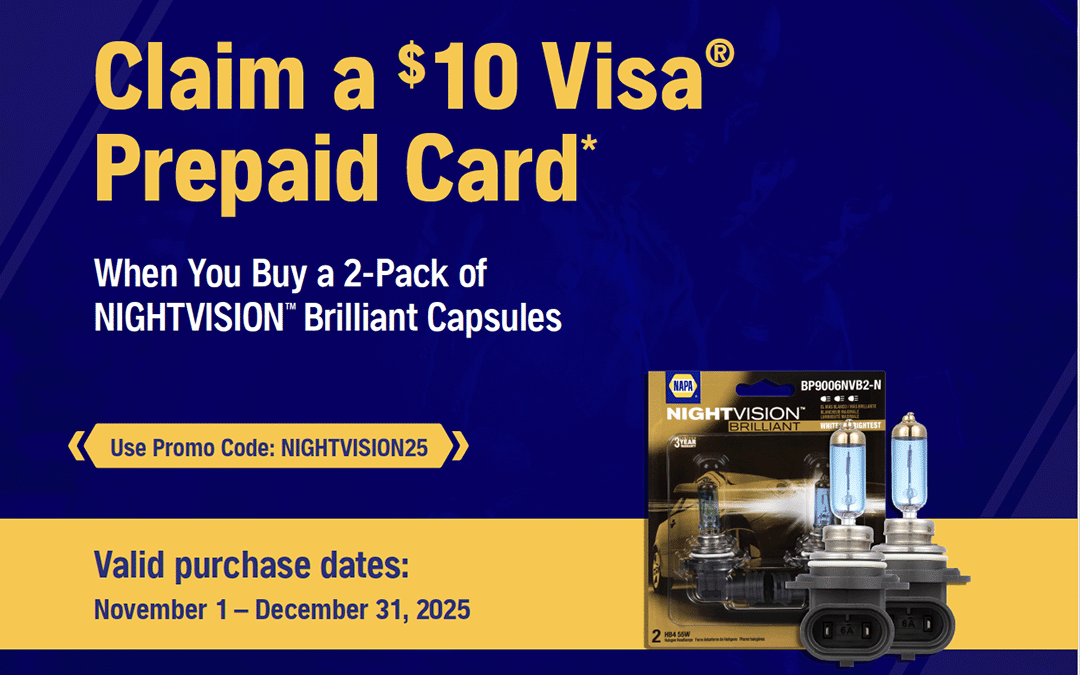 NAPA Nightvision Headlight capsule offer