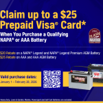 NAPA Battery Offer